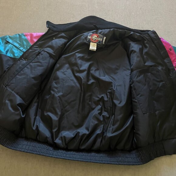 Vintage Polaris Snowmobile Indy Racing Thermoloft Jacket Adult Large Black USA - Picture 4 of 15